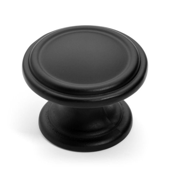 Dynasty Hardware Super Saver Classic Cabinet Knob Flat Black K8038SFB